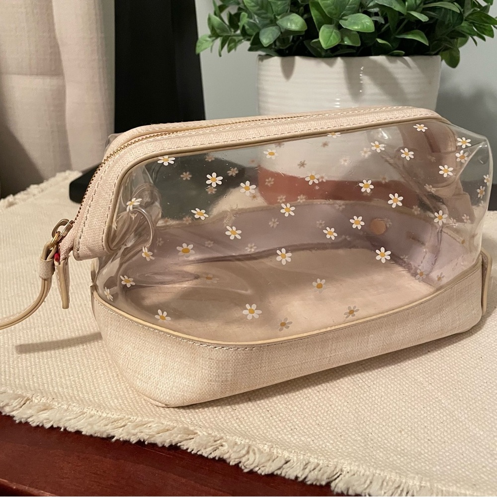 Hammitt Clear Daisy makeup case